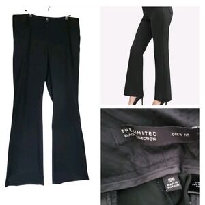 The Limited Black Flare Drew Fit Modern Pants Size 10 R  34x32 Tall‎ Business